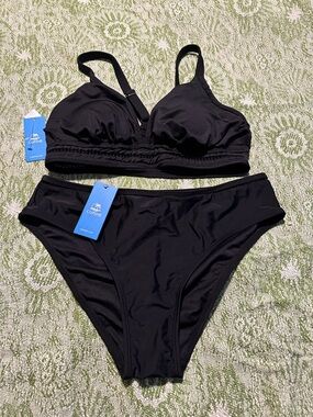 Cupshe Black Two-Piece Bikini Set